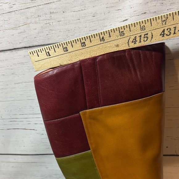 Women’s JM Multicolor Leather Heeled Boots EU size 41 or US 10.5 - Picture 5 of 10